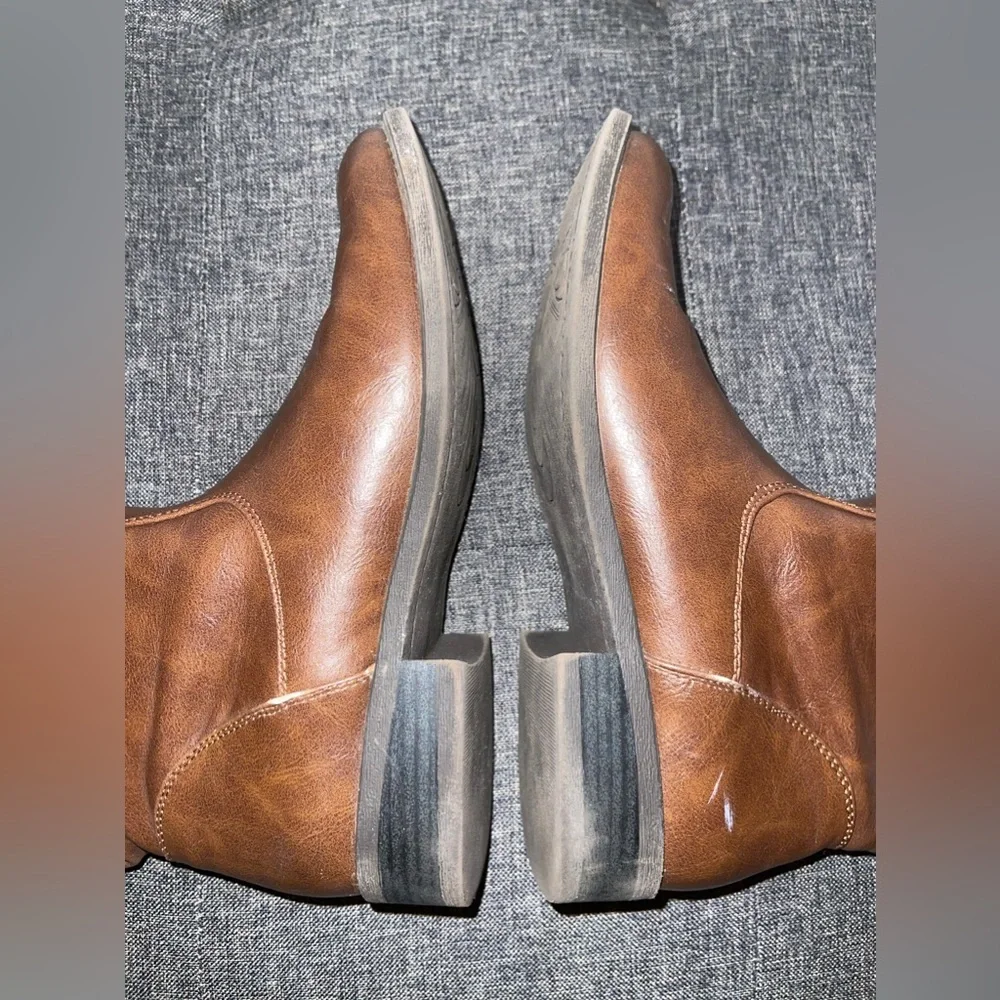 Nine West - Brown Boots with Black Top - Size 7.5 - Picture 7 of 11